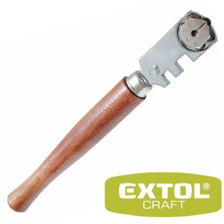 EXTOL CRAFT üvegvágó 6 karbidkerekes, fanyelű, 130mm