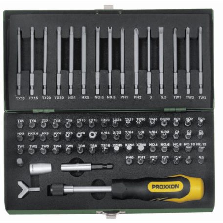 Proxxon speciális bit készlet 75 részes 1/4" /6,3 mm) hosszú-rövid bitfejek