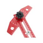 Extol premium Fortum professional asztalos T-vonalzó és szögmérő 350 × 190 mm ALU lézer gravírozott mm beosztás