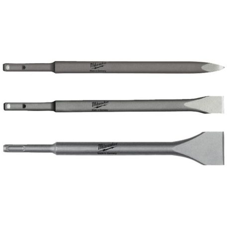 Milwaukee vésőkészlet SDS+ 3 darabos 250 mm hegyes, lapos és széles 4932430001