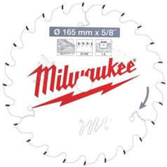   Milwaukee körfűrészlap gérvágókhoz 24 fogú 165 X 5/8"mm (fához)