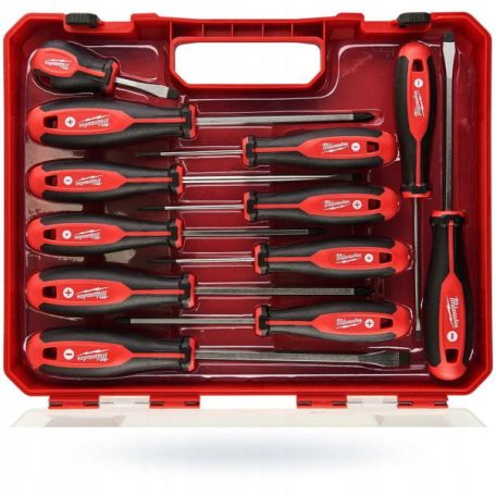 Milwaukee csavarhúzó készlet 12 darabos  tároló dobozban 4932472003