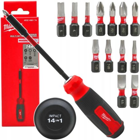 Milwaukee SHOCKWAVE™ Multi-Bit csavarhúzó készlet 14 az 1-ben (4932498174)