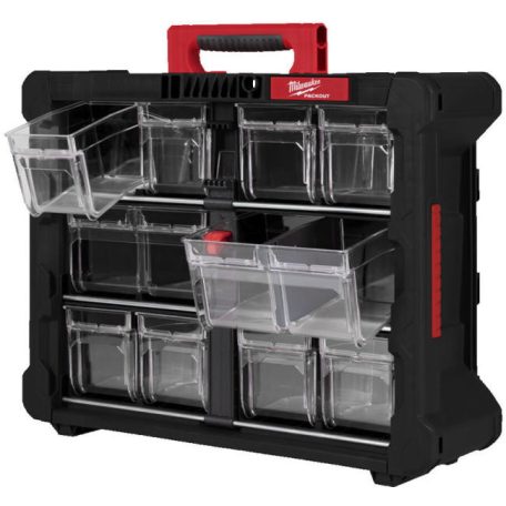 Milwaukee PACKOUT™ rendszerező szortiment doboz kihúzható tárolókkal