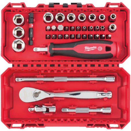 Milwaukee dugókulcs készlet 1/4" Racsnis  38 részes 4932498381 (4932479096)