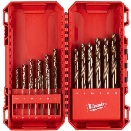 Milwaukee Red-Cobalt 19 részes DIN 338 hSS Co fémfúró készlet 4932499764