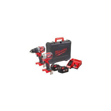 MILWAUKEE M18 CBLPP2A-402C AKKUS M18 SZÉNKEFE NÉLKÜLI ERŐCSOMAG 18V 2X4,0AH