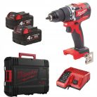Milwaukee M18 CBLPD-402C akkus szénkefe nélküli ütvefúró-csavarozó 18V 2X4,0AH