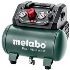   Metabo BASIC 160-6 W OF elektromos dugattyús kompresszor beszívott levegő: 65 l/perc 6 l 8 bar olajmentes 230 V