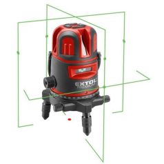   Extol automatikus lézeres vízszintező, ZÖLD, 1H4V6D (1 horizontális+ 4 vertikális+ 6 pont) pontosság