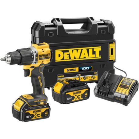 DeWALT DCD100YM2T-QW akkus ütvefúró - csavarozó 18V 2x4,0 AH 100. évfordulós kiadás