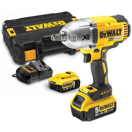 DeWALT DCF899P2-QW akkus ütvecsavarozó 18 V 400 Nm / 950 Nm 1/2 inch szénkefementes 2 x 5 Ah akku + töltő TSTAK kofferben