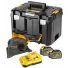 DeWALT DCG200T2 akkumulátoros falhoronymaró horonymaró 54 V 125 mm vágási szélesség 8 - 35 mm szénkefementes 2 x 6 Ah akku + töltő TSTAK kofferben