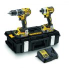 DeWALT DCK266P2-QW akkus Combopack gépszett 18V-os XR Li-Ion DCD796 ütvefúró DCF887 ütvecsavarozó (18V/2x5,0Ah) DS150 TSTAK kofferben