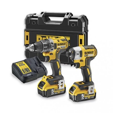 DeWALT DCK268P2T akkus gépszett TSTAK kofferben 2x5,0Ah (DCD791 Fúró-csavarozó+DCF887 Ütvecsavarozó)