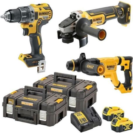 DeWALT DCK327P2T-QW akkus gépcsomag gépszett TSTAK kofferben DCD791 DCG405 DCH263