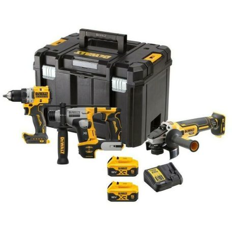DeWALT DCK355P2T-QW akkus gépszett DCD800 + DCG405 + DCH172 + 18V 2x5,0Ah TSTAK kofferben