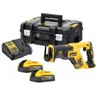 DeWALT DCS367H2T-QW akkus orrfűrész kardfűrész 18 V 300 mm szénkefementes 2 x 5 Ah akku + töltő TSTAK kofferben