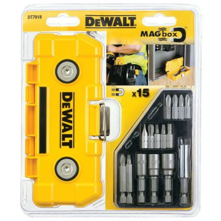 DT7918 MagBox csavarozó bithegy készlet 15 részes
