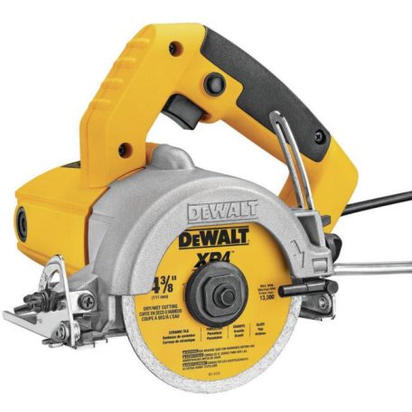 DeWALT DWC410-QS elektromos gyémántvágó vizes/száraz csempevágó 230 V 1300 W 110 mm vágás max 34 mm kartondobozban