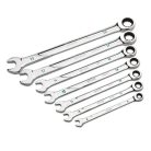 SATA csillag-villáskulcs készlet 7 részes X6 120 fogas univerzális racsnis 8-19 mm ST08051G