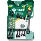 SATA csillag-villáskulcs készlet 7 részes univerzális X6 8-17 mm  BLACK EDITION ST47530